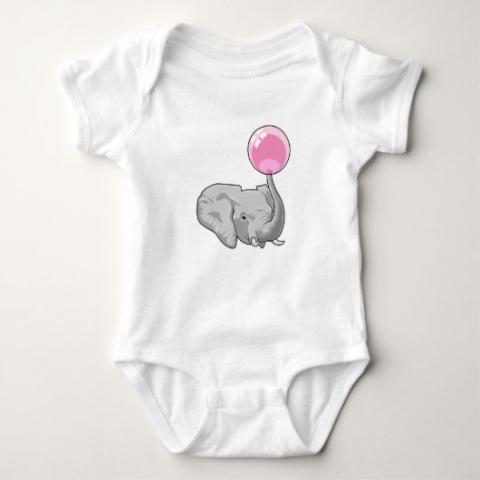 Elephant mit Balloon Baby Strampler (Vorderseite)