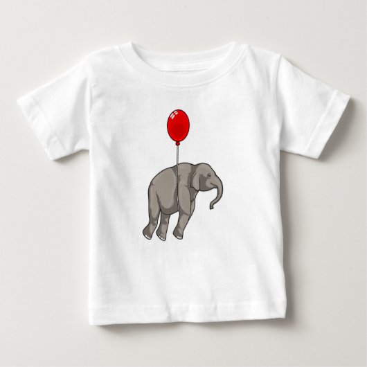 Elephant mit Balloon Baby T-shirt (Vorderseite)