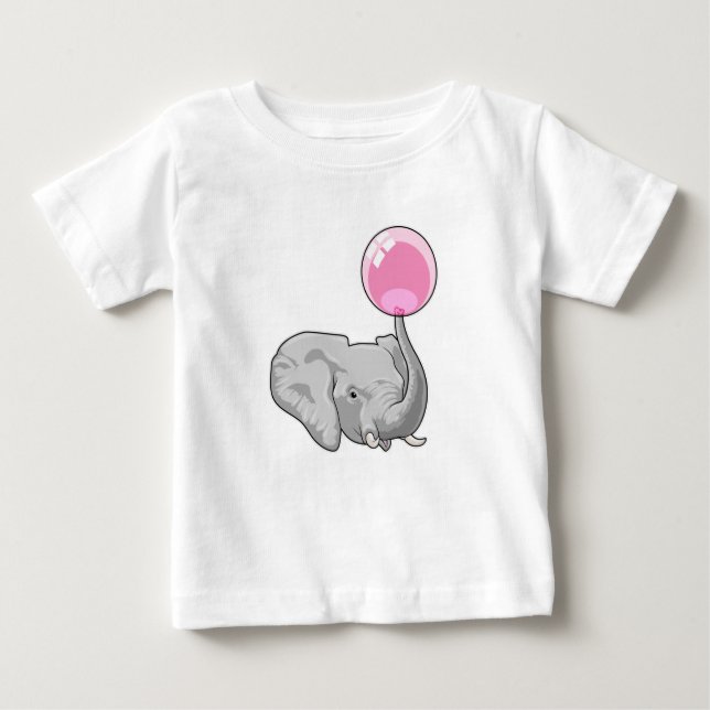 Elephant mit Balloon Baby T-shirt (Vorderseite)