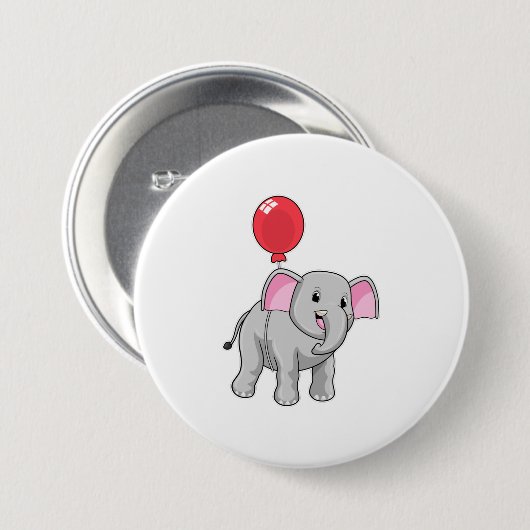 Elephant mit Balloon Button (Vorne & Hinten)