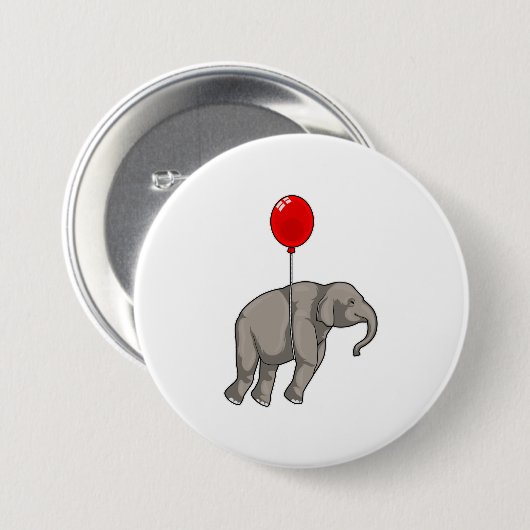 Elephant mit Balloon Button (Vorne & Hinten)