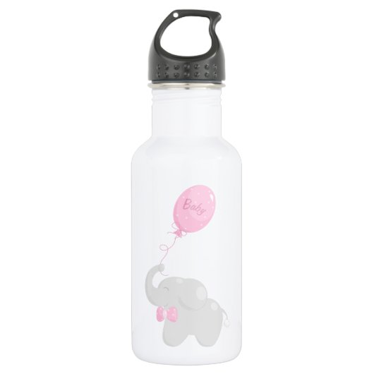 Elephant mit Balloon Edelstahlflasche (Vorderseite)