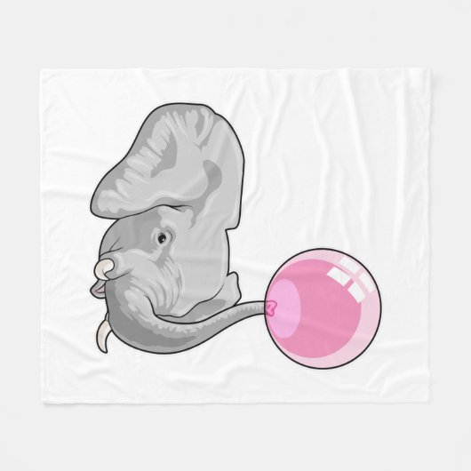 Elephant mit Balloon Fleecedecke (Vorderseite (Horizontal))