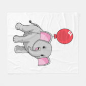 Elephant mit Balloon Fleecedecke (Vorderseite (Horizontal))