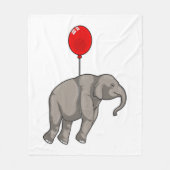 Elephant mit Balloon Fleecedecke (Vorderseite)