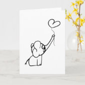 Elephant mit Balloon-Geschenkidee Karte (Gelbe Blume)