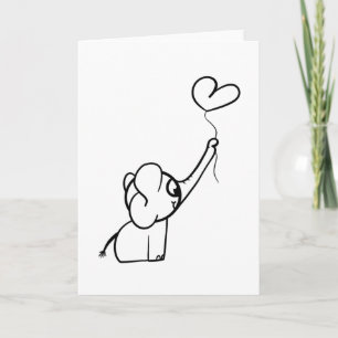 Elephant mit Balloon-Geschenkidee Karte