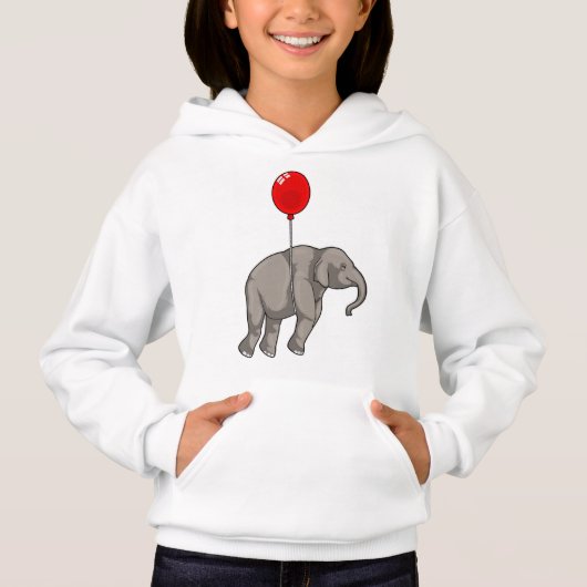 Elephant mit Balloon Hoodie (Vorderseite)