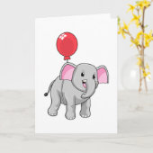 Elephant mit Balloon Karte (Gelbe Blume)