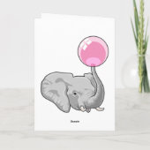 Elephant mit Balloon Karte (Rückseite)
