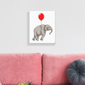 Elephant mit Balloon Leinwanddruck (Insitu (Wohnzimmer))