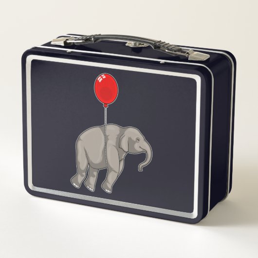 Elephant mit Balloon Metall Brotdose (Rückseite)