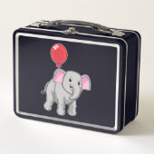 Elephant mit Balloon Metall Brotdose (Vorderseite)