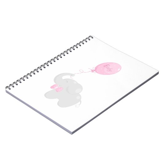 Elephant mit Balloon Notizblock (Linke Seite)