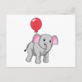 Elephant mit Balloon Postkarte (Vorderseite)