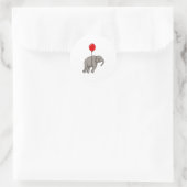 Elephant mit Balloon Runder Aufkleber (Tasche)