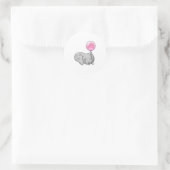 Elephant mit Balloon Runder Aufkleber (Tasche)