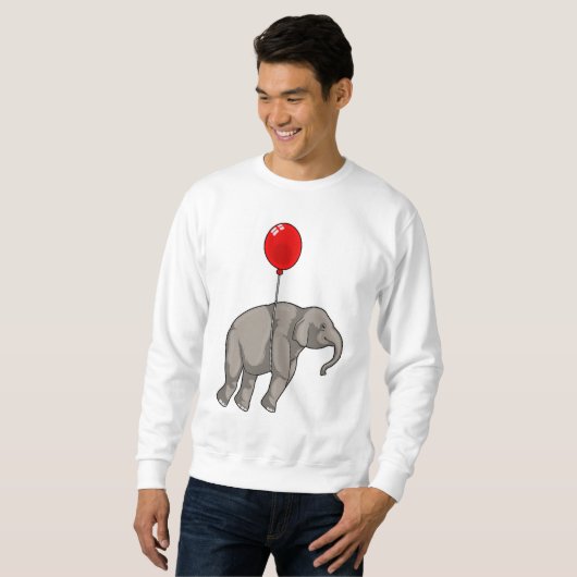 Elephant mit Balloon Sweatshirt (Vorne ganz)