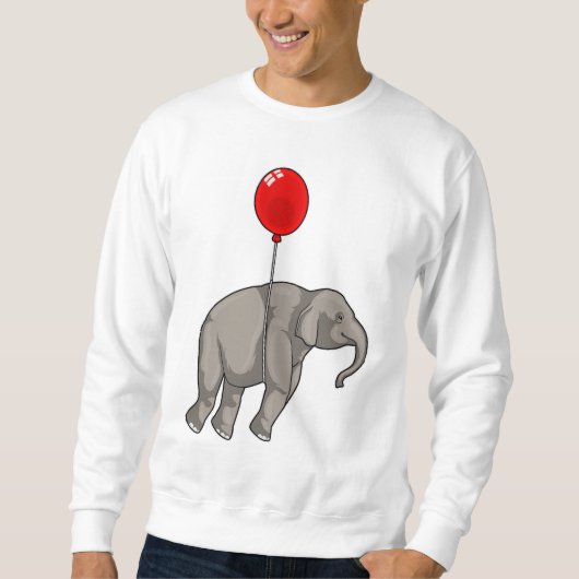 Elephant mit Balloon Sweatshirt (Vorderseite)