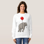 Elephant mit Balloon Sweatshirt (Vorne ganz)
