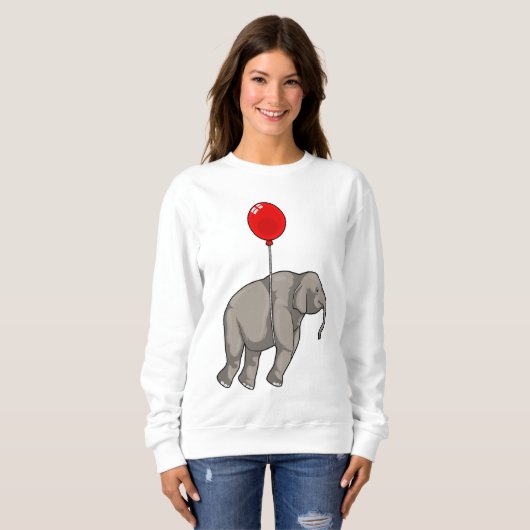 Elephant mit Balloon Sweatshirt (Vorne ganz)