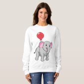 Elephant mit Balloon Sweatshirt (Vorne ganz)