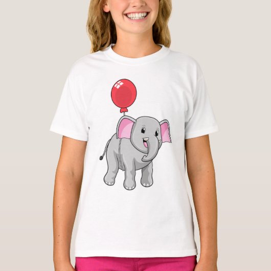 Elephant mit Balloon T-Shirt (Vorderseite)