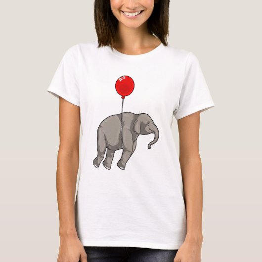 Elephant mit Balloon T-Shirt (Vorderseite)
