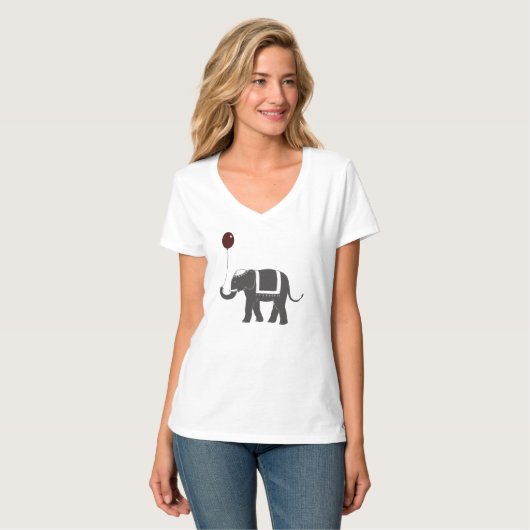 Elephant mit Balloon T-Shirt (Vorderseite Vollansicht)
