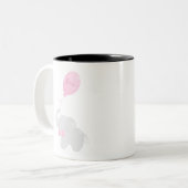 Elephant mit Balloon Zweifarbige Tasse (Vorderseite Links)