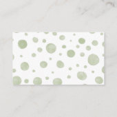 Elephant mit grünen Balonbüchern für Baby Begleitkarte (Rückseite)