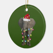 Elephant mit Hat Lights Weihnachten Keramik Ornament (Links)
