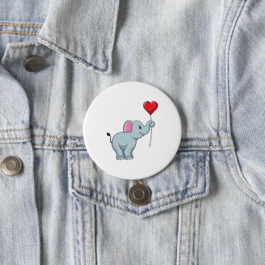 Elephant mit Heart Balloon Button (Beispiel)
