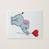Elephant mit Heart Balloon Puzzle (Horizontal)