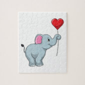 Elephant mit Heart Balloon Puzzle (Vertikal)