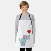 Elephant mit Heart Balloon Schürze (Getragen)