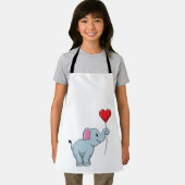 Elephant mit Heart Balloon Schürze (Insitu)