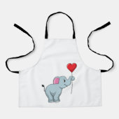 Elephant mit Heart Balloon Schürze (Vorderseite)
