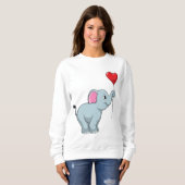 Elephant mit Heart Balloon Sweatshirt (Vorne ganz)