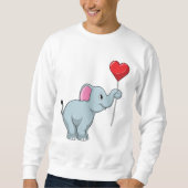 Elephant mit Heart Balloon Sweatshirt (Vorderseite)