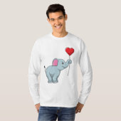 Elephant mit Heart Balloon T-Shirt (Vorne ganz)