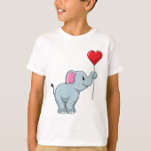 Elephant mit Heart Balloon T-Shirt (Vorderseite)