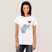 Elephant mit Heart Balloon T-Shirt (Vorne ganz)