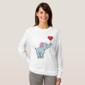 Elephant mit Heart Balloon T-Shirt (Vorne ganz)