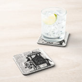 Elephant mit Howdah Dictionary Art Getränkeuntersetzer (Rechte Seite)