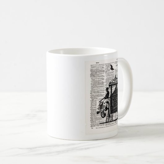 Elephant mit Howdah Dictionary Art Kaffeetasse (VorderseiteRechts)