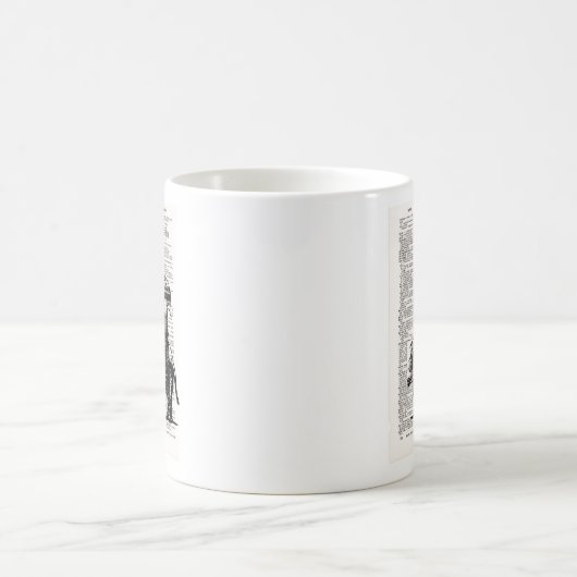 Elephant mit Howdah Dictionary Art Kaffeetasse (Mittel)