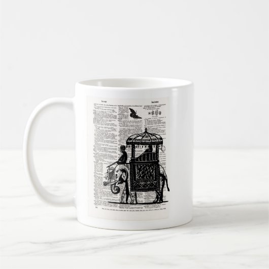 Elephant mit Howdah Dictionary Art Kaffeetasse (Links)