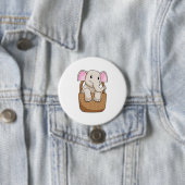 Elephant mit Korbweide Button (Beispiel)