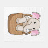 Elephant mit Korbweide Fleecedecke (Vorderseite (Horizontal))